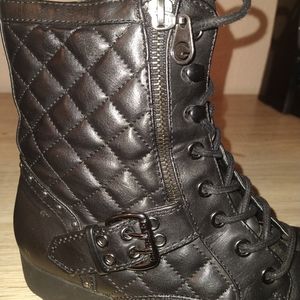 G by Guess Black Combat Boots